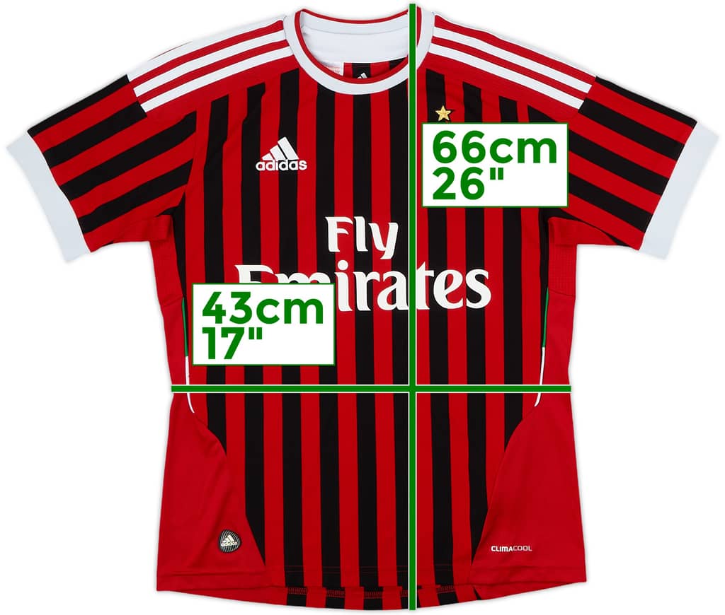 2011-12 AC Milan Home Shirt - 9/10 - (L.Boys)