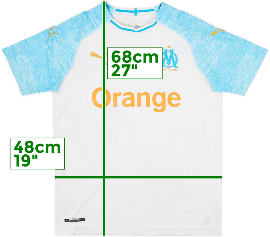 2018-19 Olympique Marseille Home Shirt - 5/10 - (XL.Boys)