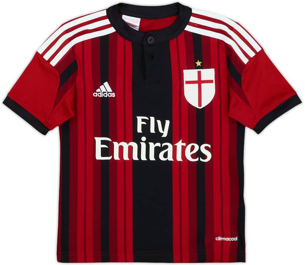 2015-16 AC Milan Home Shirt - 7/10 - (7-8 Years)