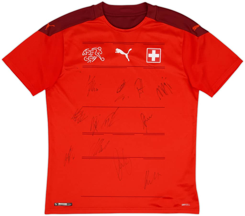2020-21 Switzerland Signed Home Shirt - 9/10 - (M)