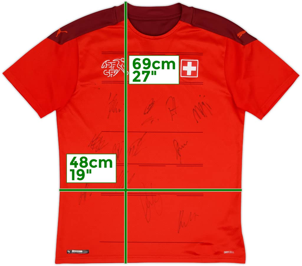 2020-21 Switzerland Signed Home Shirt - 9/10 - (M)