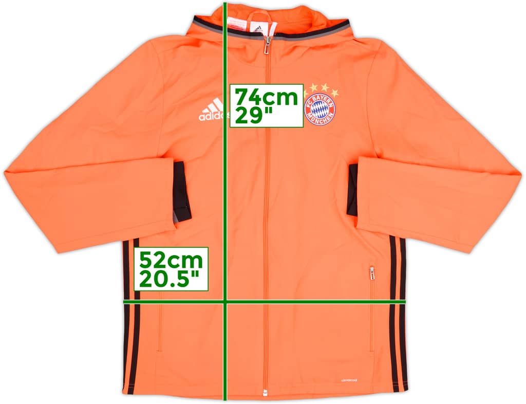 2016-17 Bayern Munich adidas Hooded Track Jacket - 8/10 - (XL.Boys)