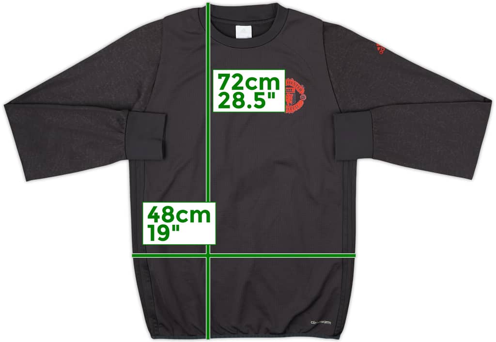 2016-17 Manchester United adidas Sweat Top - 7/10 - (S)