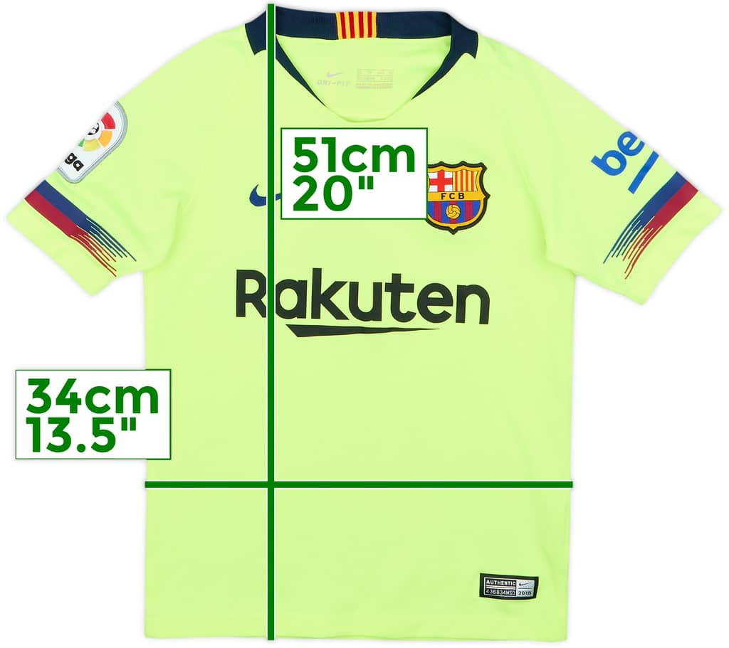 2018-19 Barcelona Away Shirt - 8/10 - (6-8 Years)
