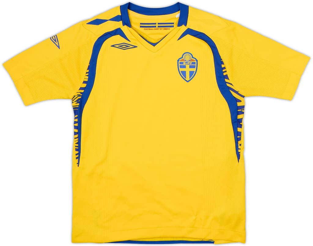 2007-09 Sweden Home Shirt - 9/10 - (S.Boys)