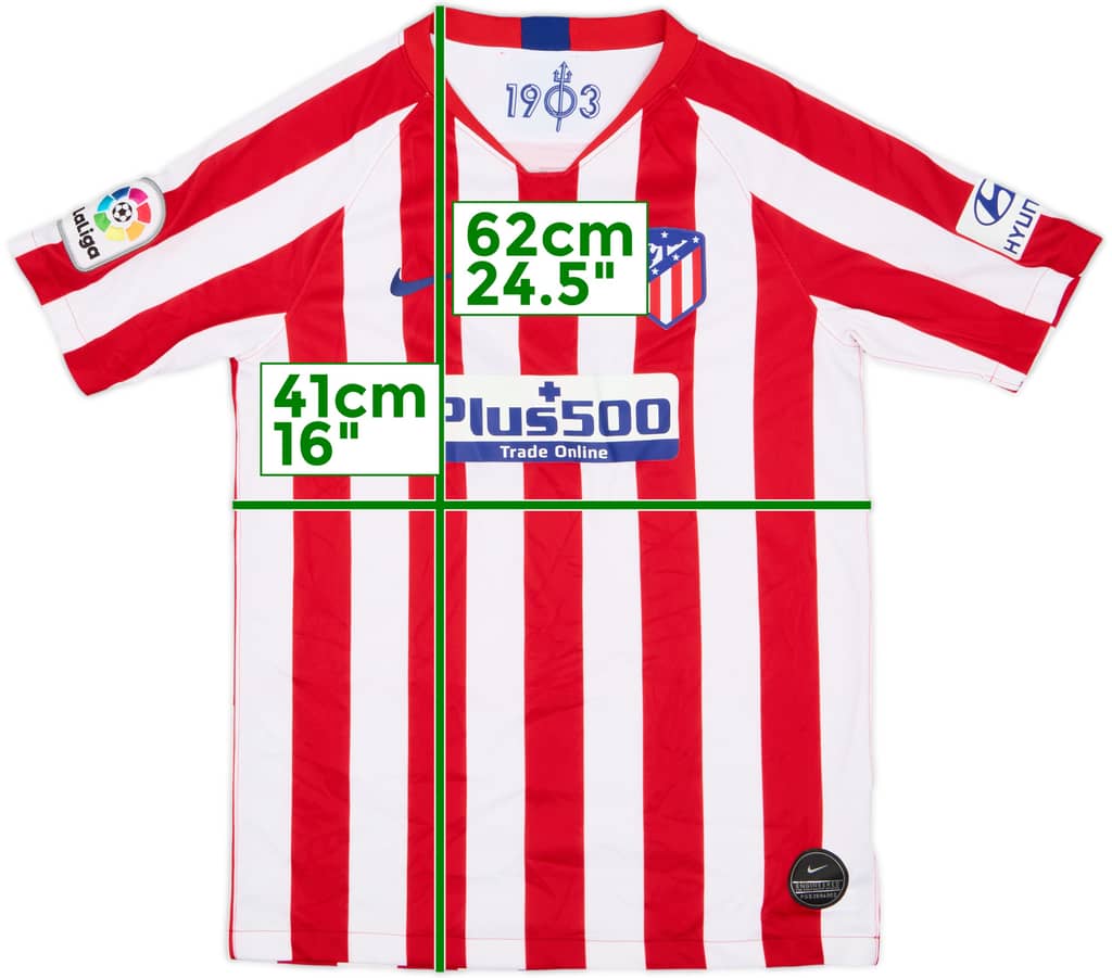 2019-20 Atletico Madrid Home Shirt - 8/10 - (L.Boys)