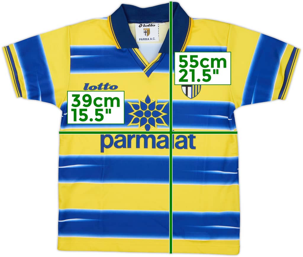 Camiseta Básica de local del Parma 1998-99 - 9/10 - (S. Niños)