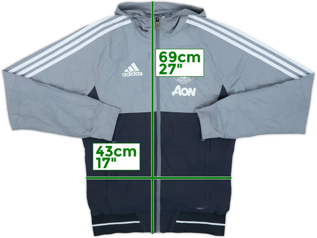 2017-18 Manchester United adidas Hooded Track Jacket - 8/10 - (XS)