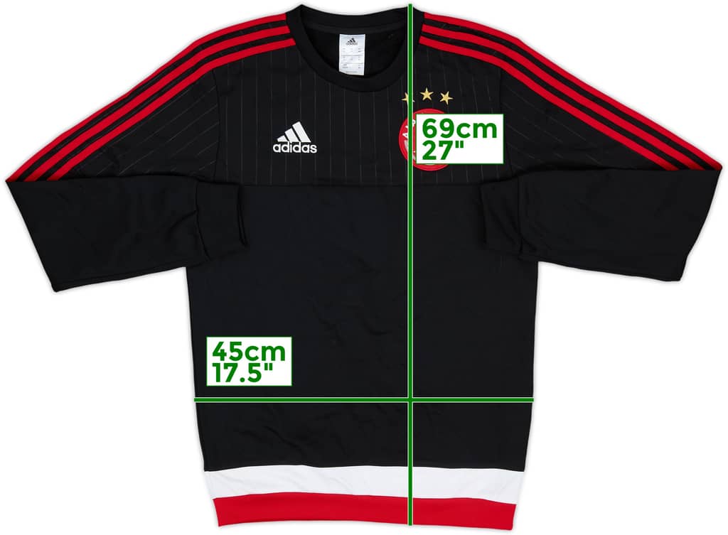2015-16 Ajax adidas Sweat Top - 7/10 - (XS)