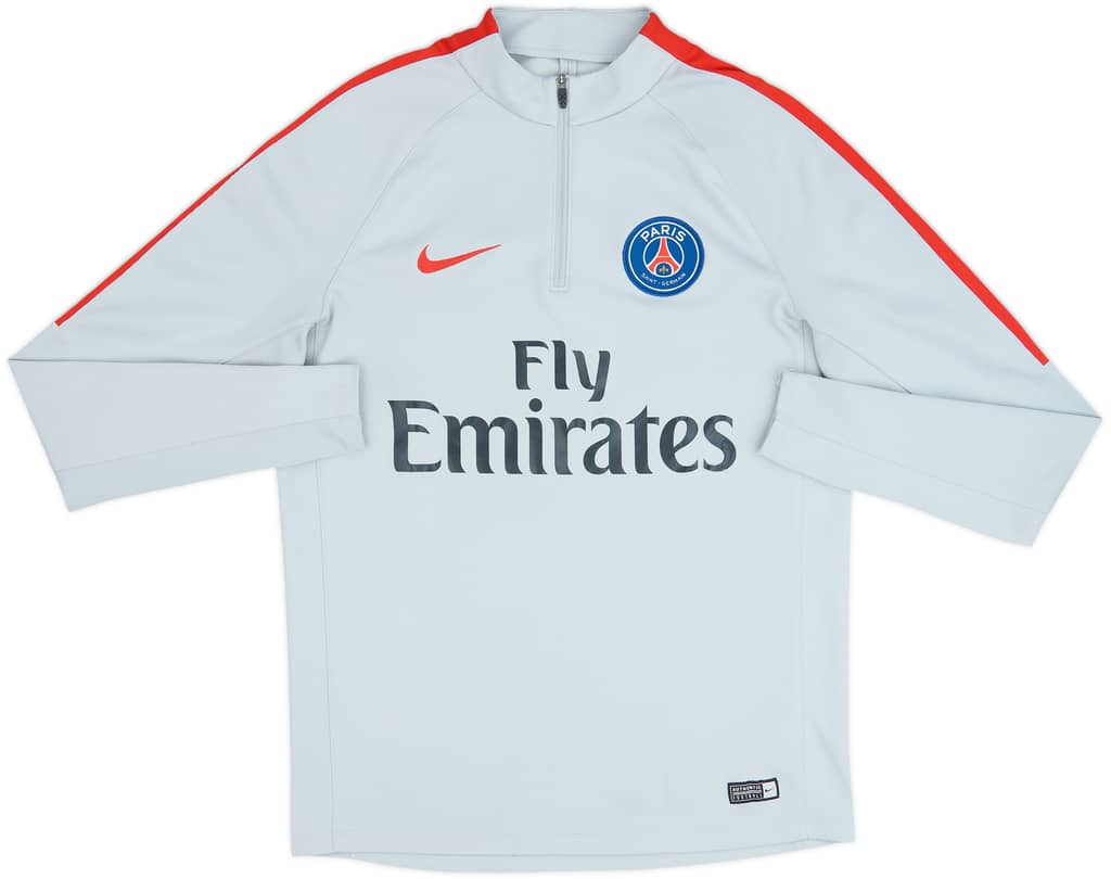 2017-18 Paris Saint-Germain Nike Top de entrenamiento con cremallera de 1/4 - 5/10 - (M)