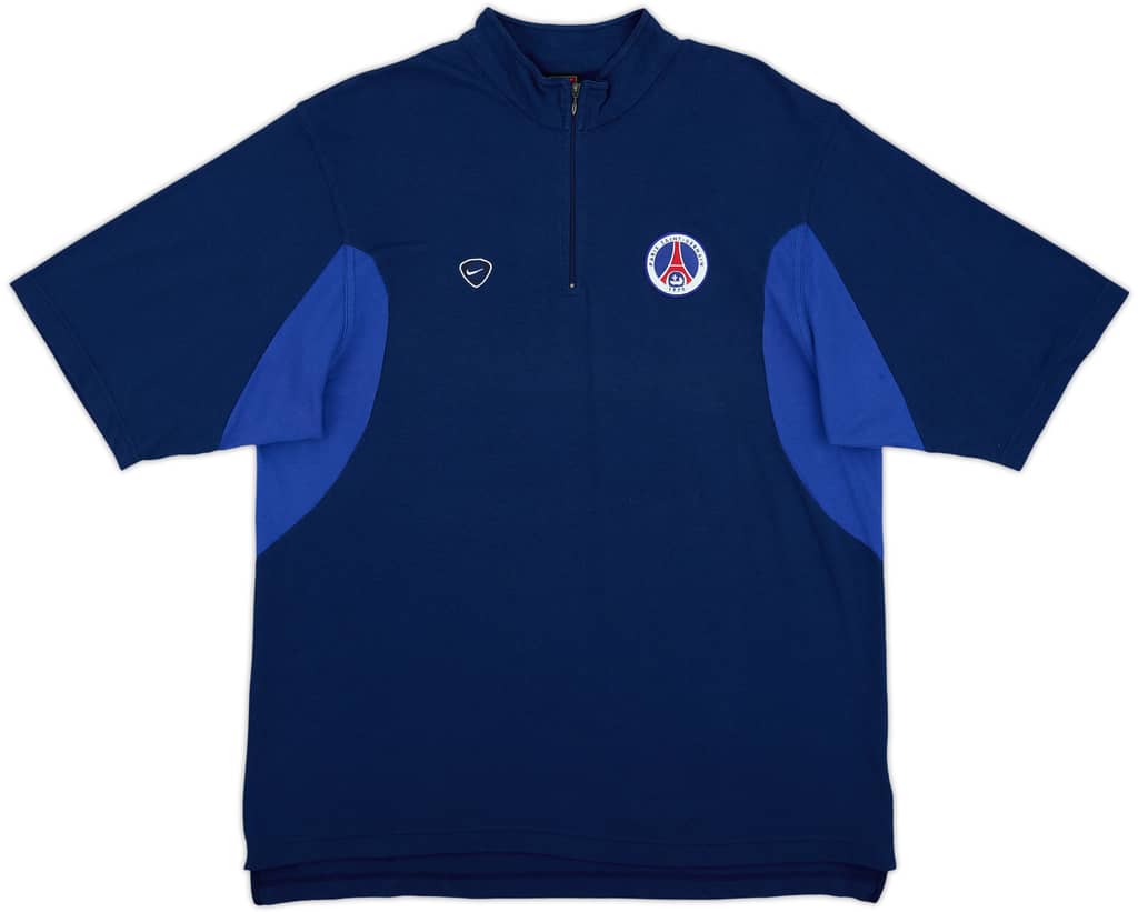 2000-01 Paris Saint-Germain Nike 1/4 Zip Polo Shirt - 10/10 - (L)