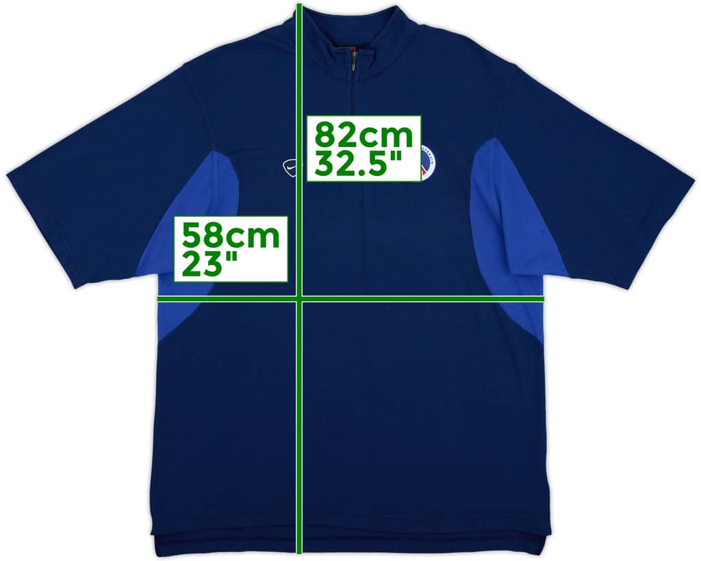 2000-01 Paris Saint-Germain Nike 1/4 Zip Polo Shirt - 10/10 - (L)