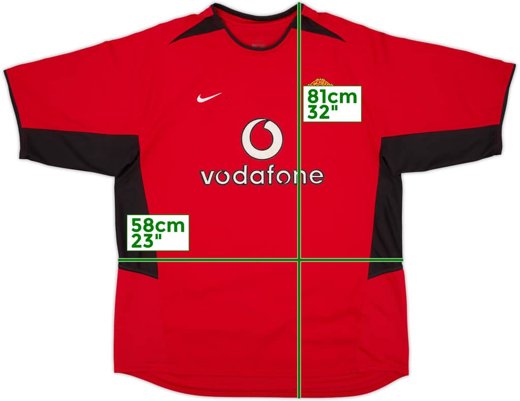 2002-04 Manchester United Home Shirt - 4/10 - (XL)