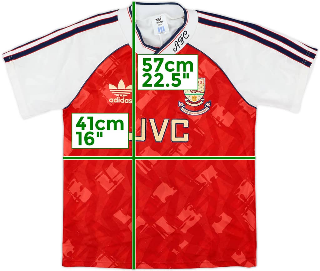 1990-92 Arsenal Home Shirt - 6/10 - (M.Boys)