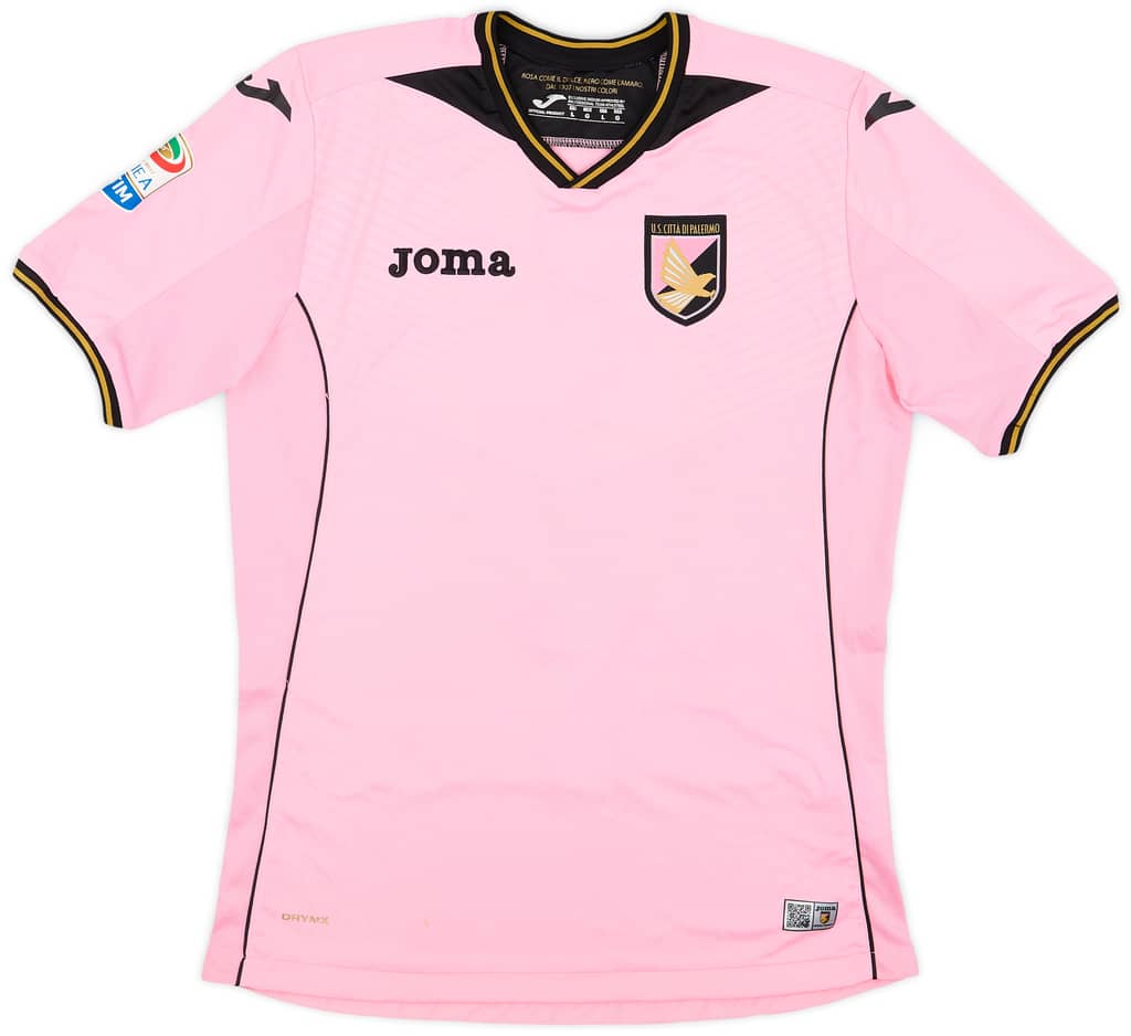 2016-17 Palermo Match Issue Signed Home Shirt Rispoli #3