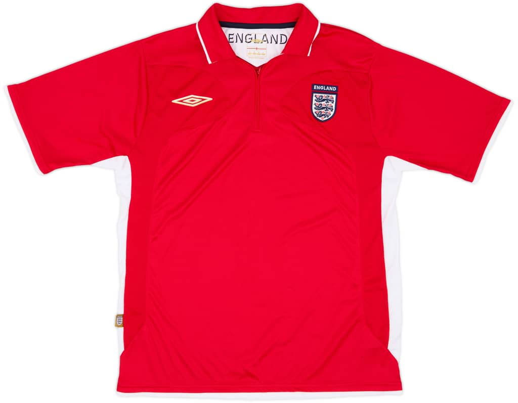 2006-07 England Umbro 1/4 Zip Polo Shirt - 6/10 - (M)