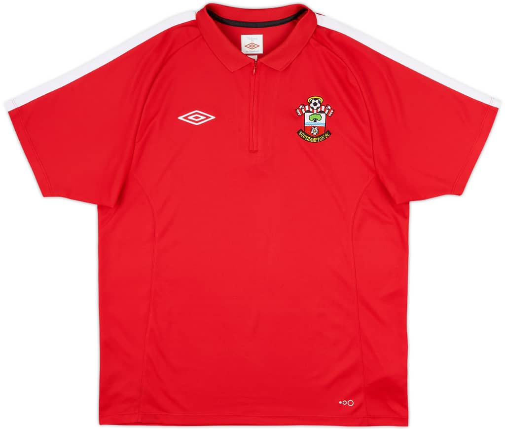 2010-11 Southampton Umbro 1/4 Zip Polo Shirt - 10/10 - (L)