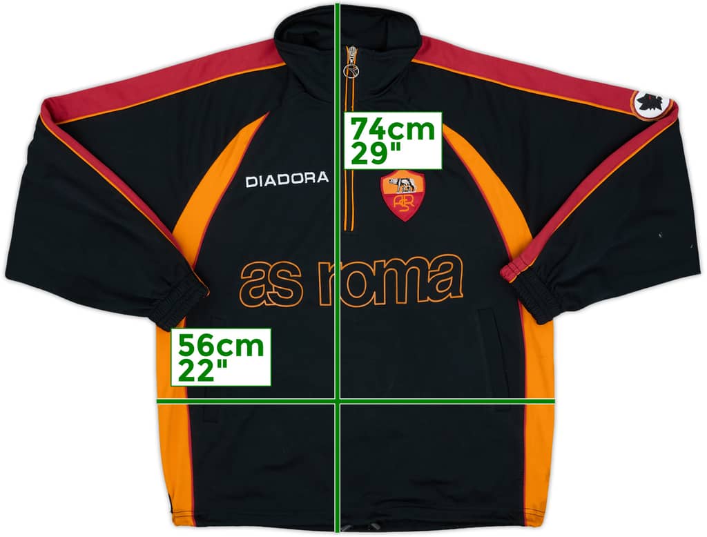 1999-00 Roma Diadora 1/4 Zip Drill Top - 8/10 - (L)
