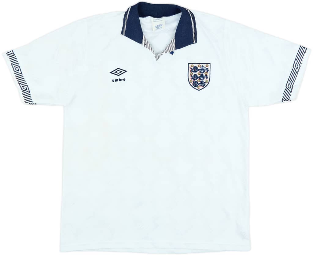 1990-92 England Home Shirt - 7/10 - (M)