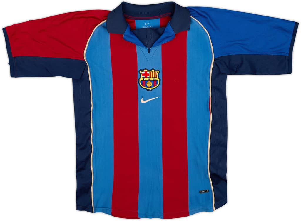 1998-00 Barcelona Home Shirt - 7/10 - (12-13 Years)