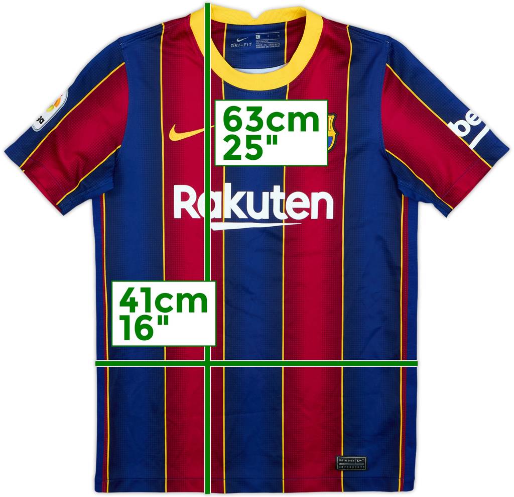 2020-21 Barcelona Home Shirt - 9/10 - (13-14 Years)