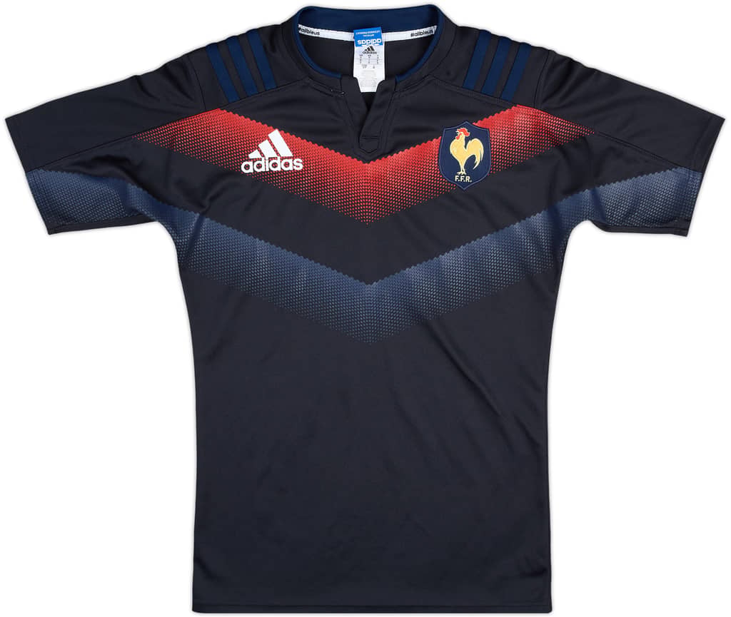 2017-18 France Rugby adidas Training Shirt - 9/10 - (S)