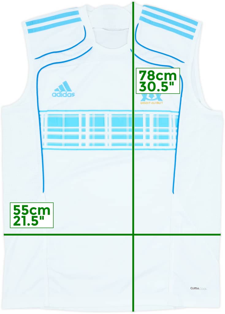 2010-11 Olympique Marseille adidas Training Vest - 8/10 - (L/XL)