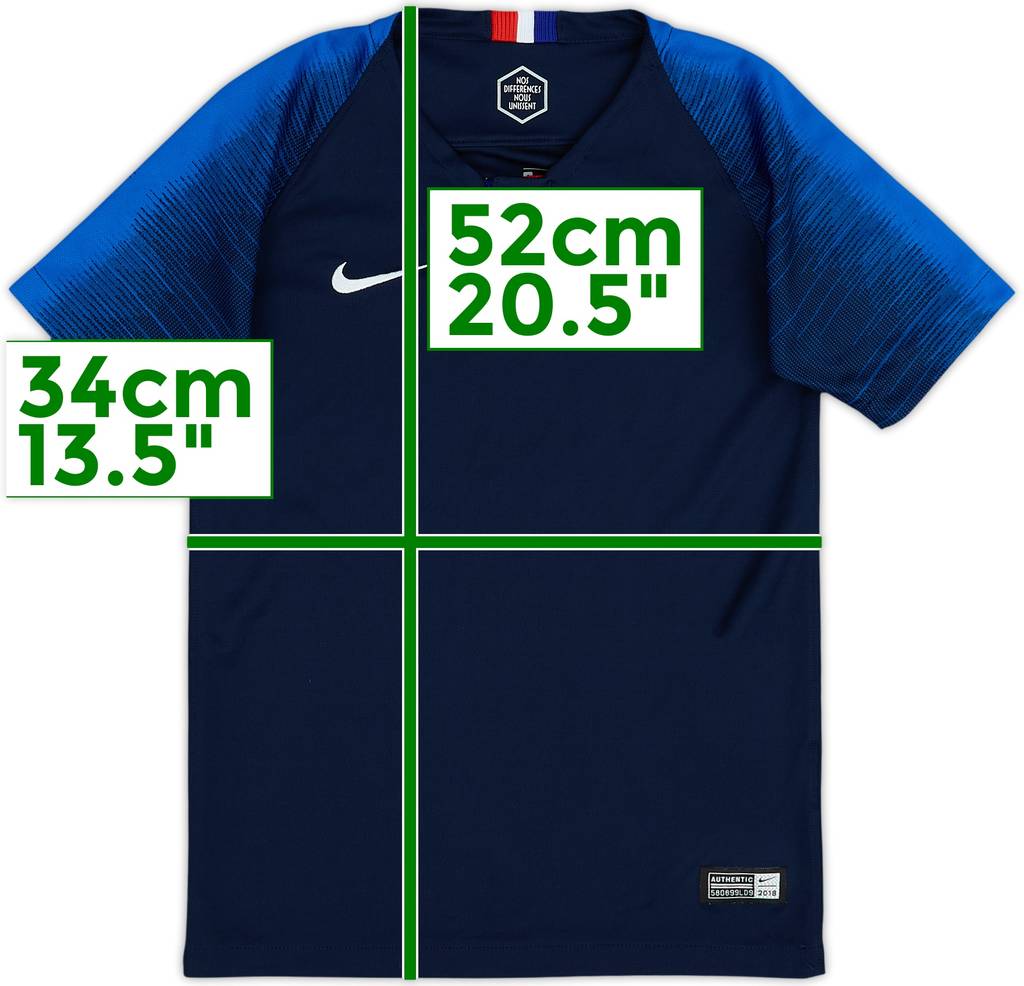 2018 France Home Shirt - 9/10 - (S.Boys)