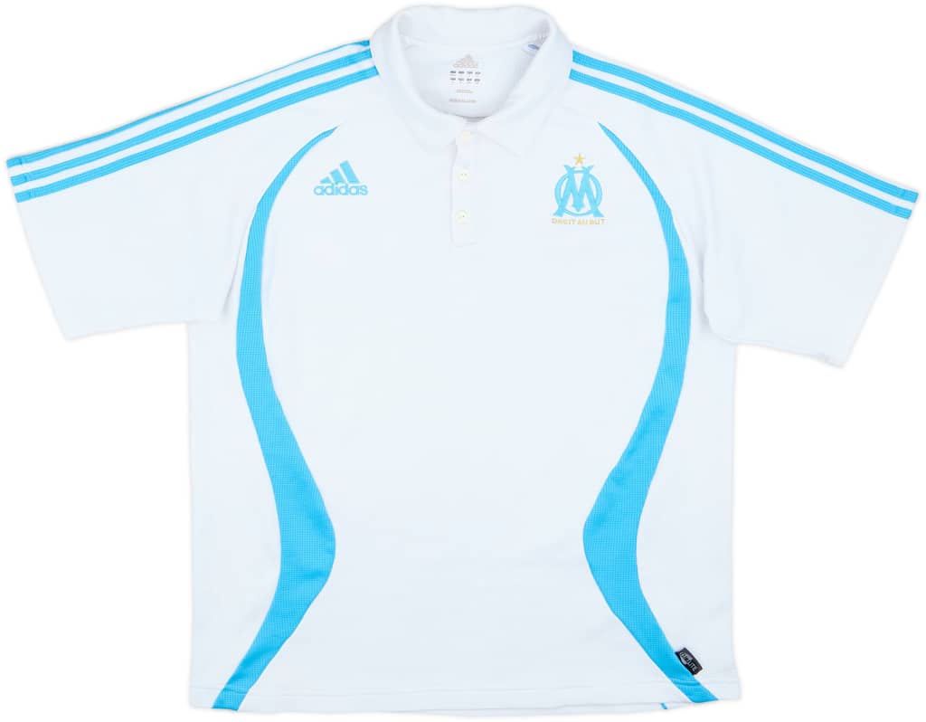 2006-07 Olympique Marseille adidas Polo Shirt - 6/10 - (L/XL)