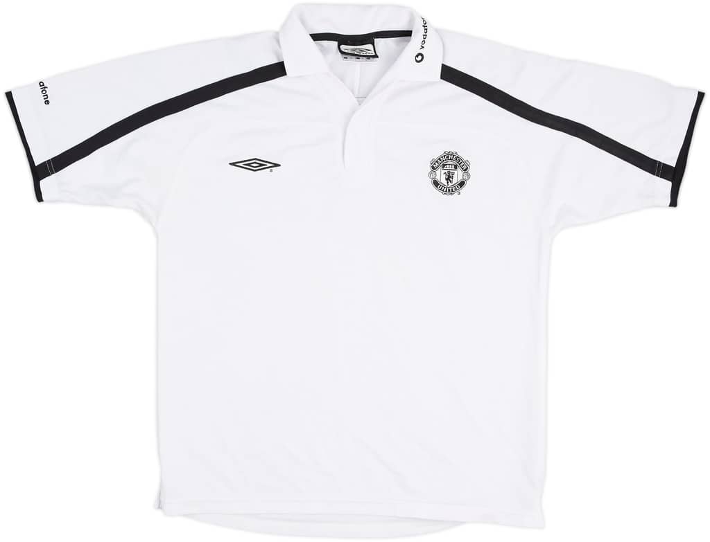 2000-01 Manchester United Umbro Polo Shirt - 8/10 - (M)