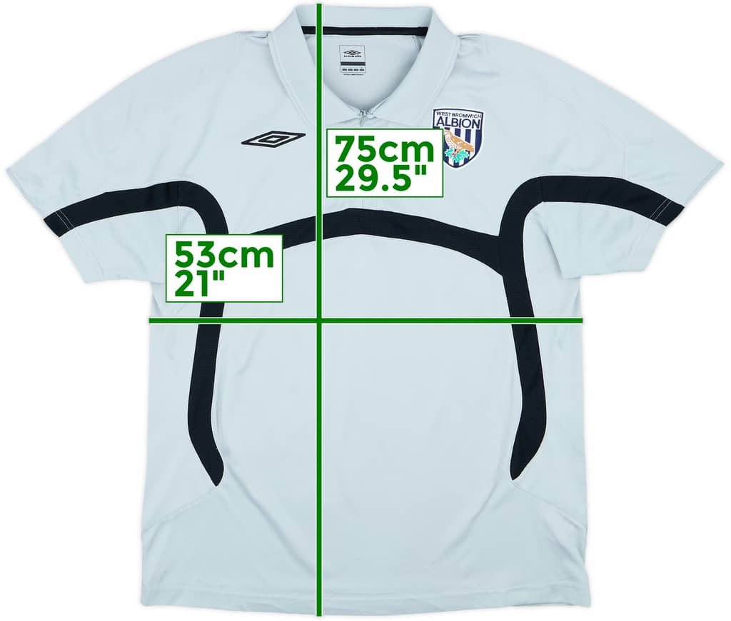 2007-08 West Brom 1/4 Zip Polo Shirt - 10/10 - (L)