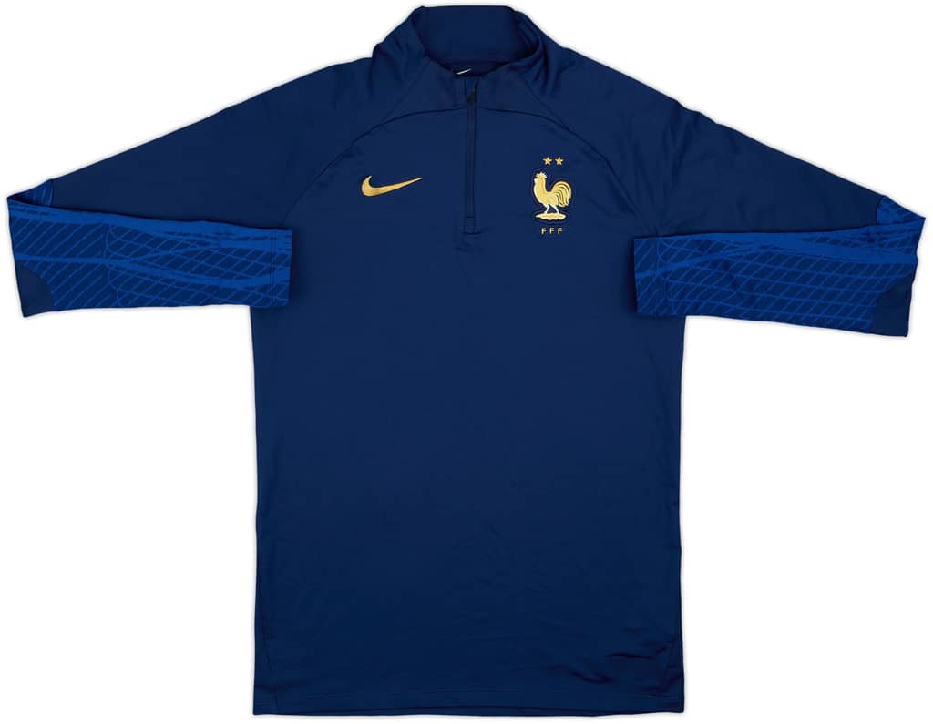 2022-23 France Nike Haut d'entraînement 1/4 zip - 8/10 - (S)