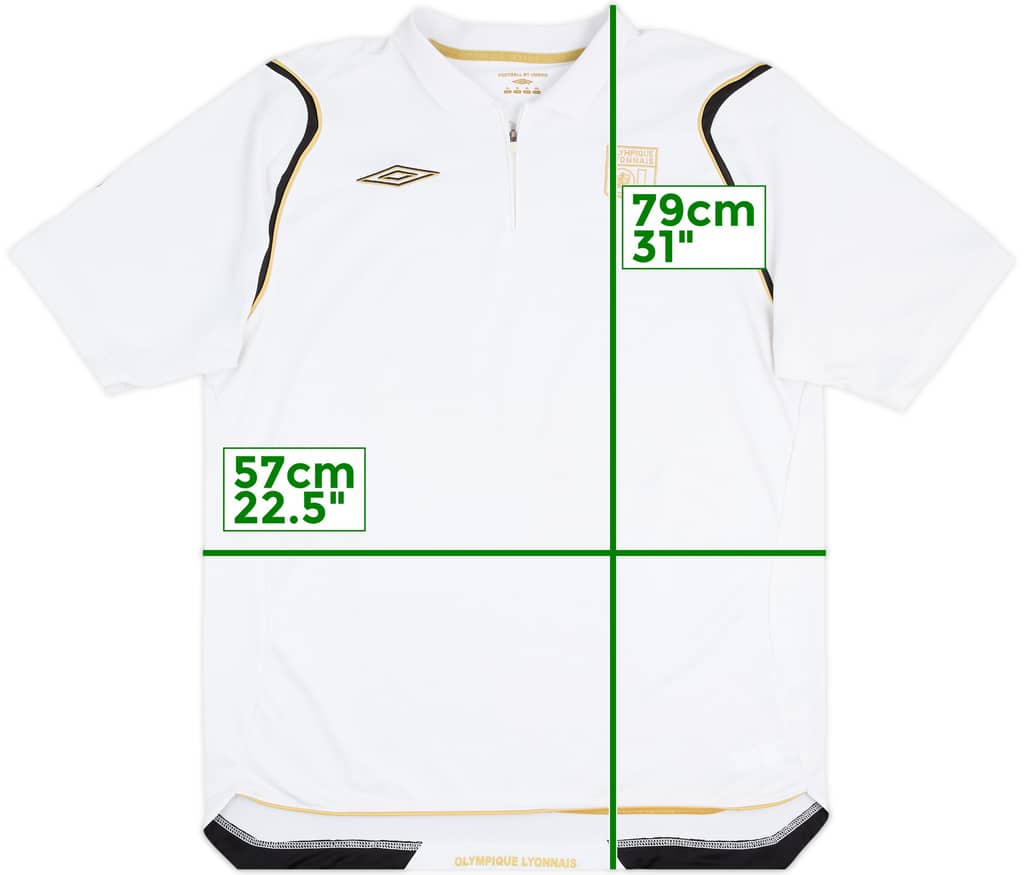 2006-07 Lyon Umbro 1/4 Zip Polo Shirt - 6/10 - (XL)