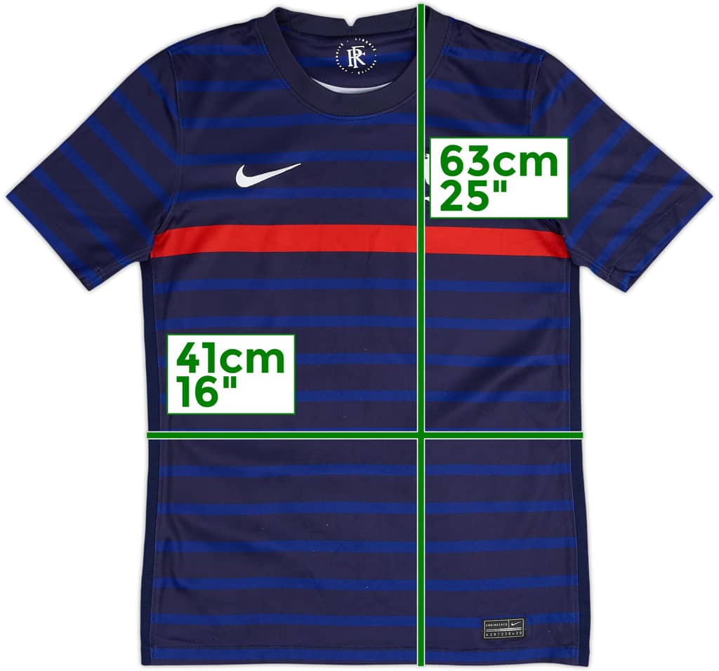 2020-21 France Home Shirt - 6/10 - (L.Boys)
