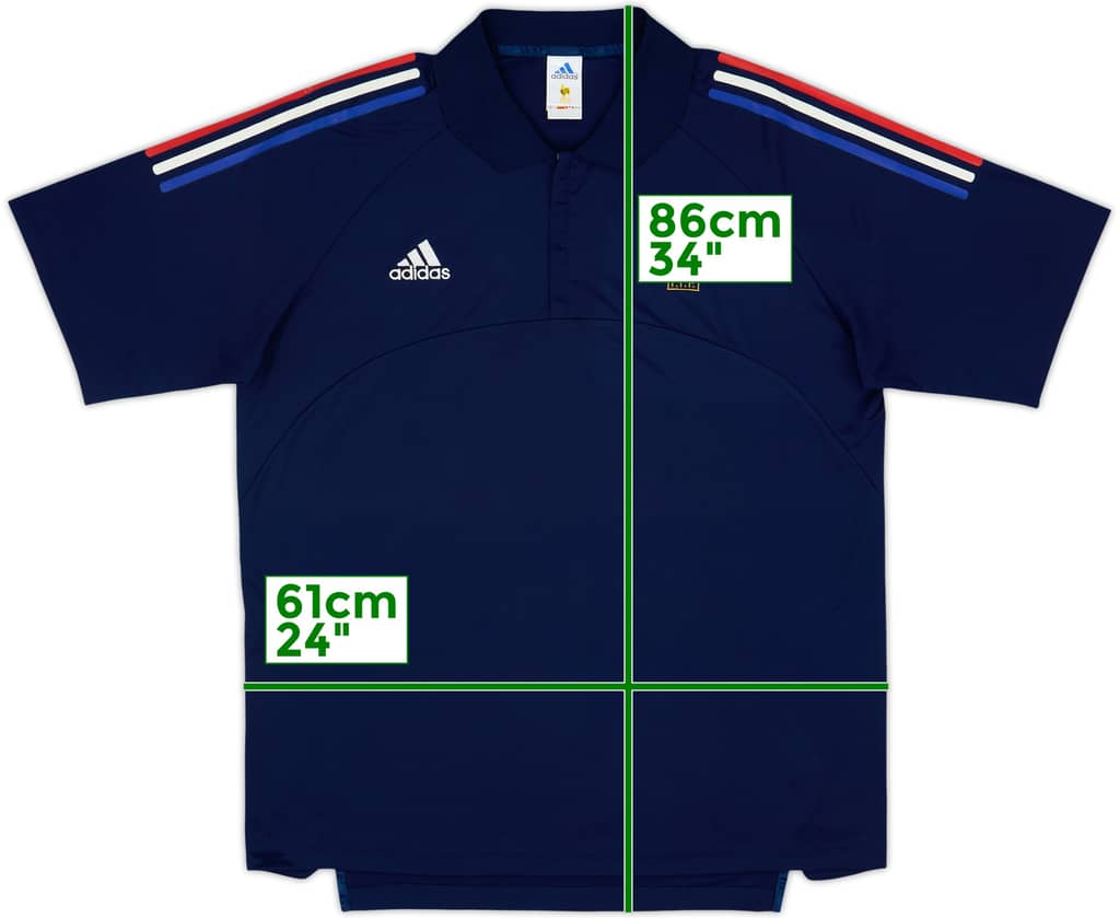 2001-02 France adidas 1/4 Zip Training Shirt - 6/10 - (XL/XXL)