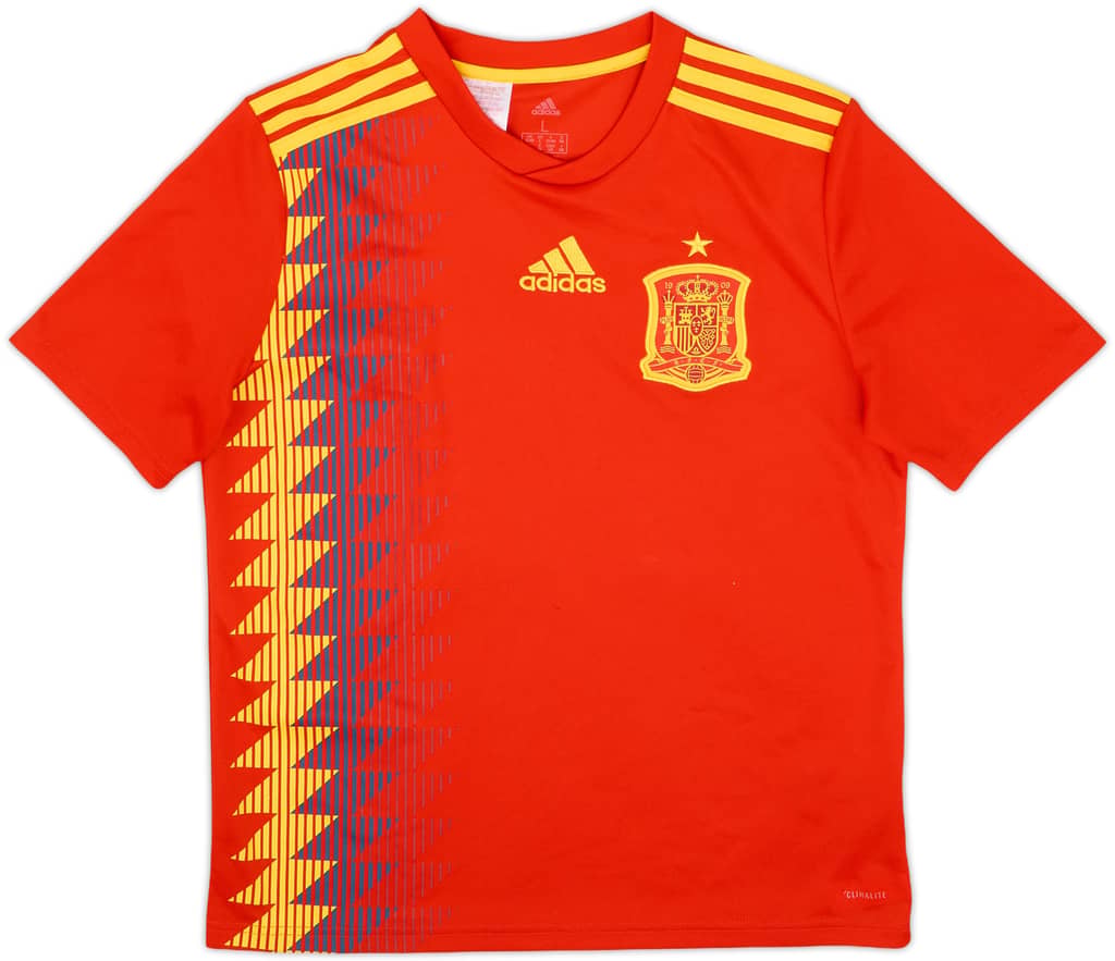 2018-19 Spain Home Shirt - 9/10 - (13-14 Years)