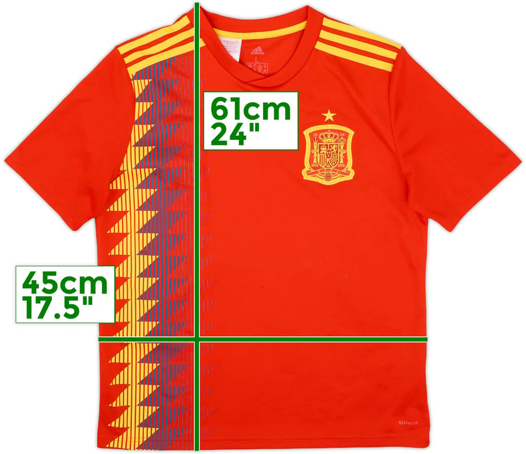 2018-19 Spain Home Shirt - 9/10 - (13-14 Years)