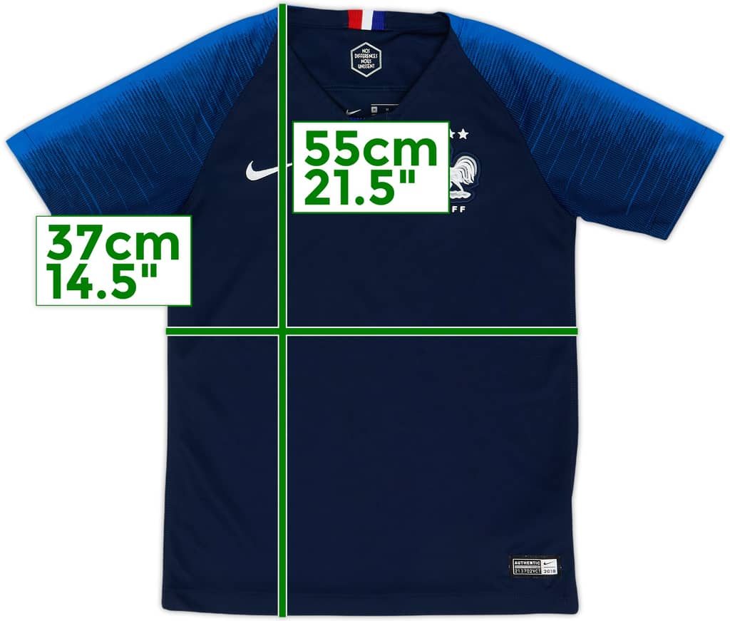 2018 France Home Shirt - 9/10 - (M.Boys)