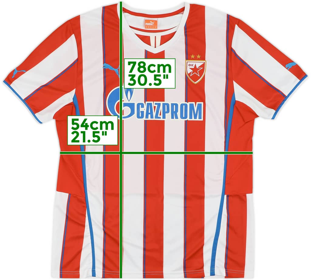 2013-14 Red Star Belgrade Home Shirt - 7/10 - (XL)