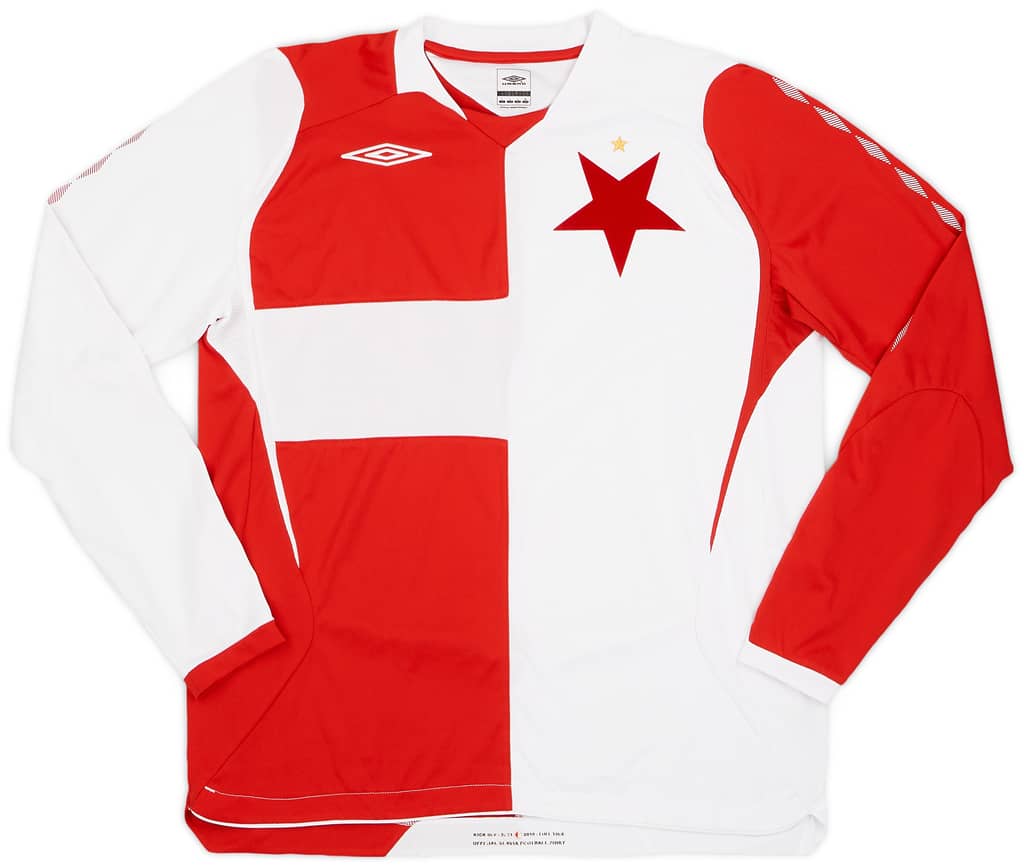 2007-08 Slavia Prague Home L/S Shirt - 9/10 - (L)