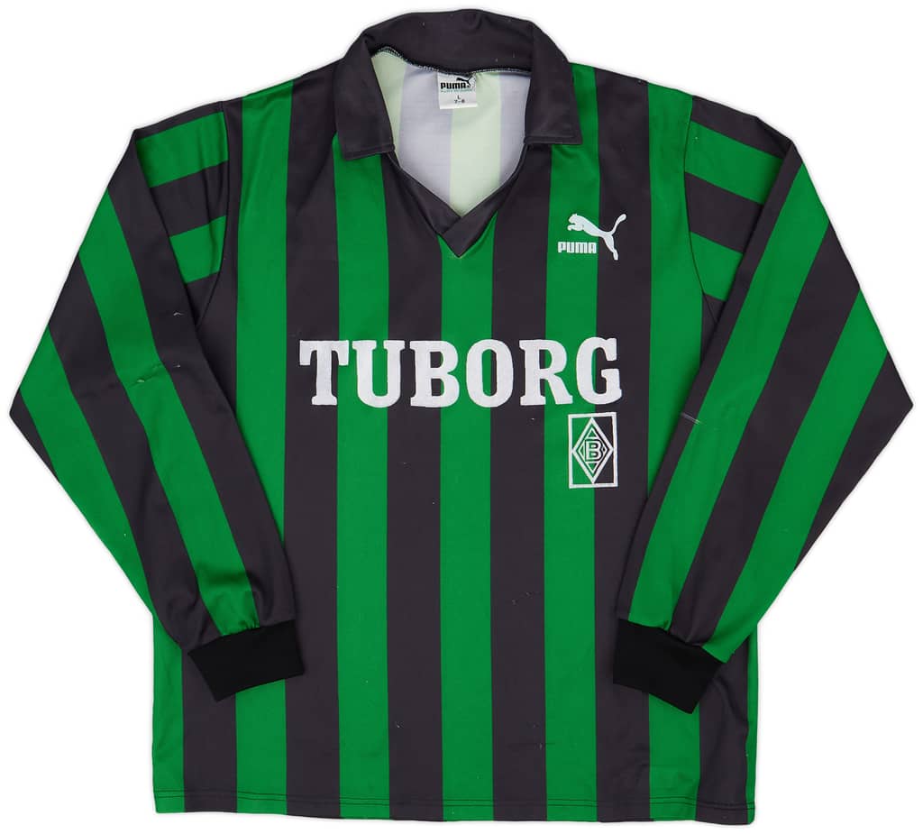 1990-92 Borussia Monchengladbach Away L/S Shirt - 8/10 - (L)
