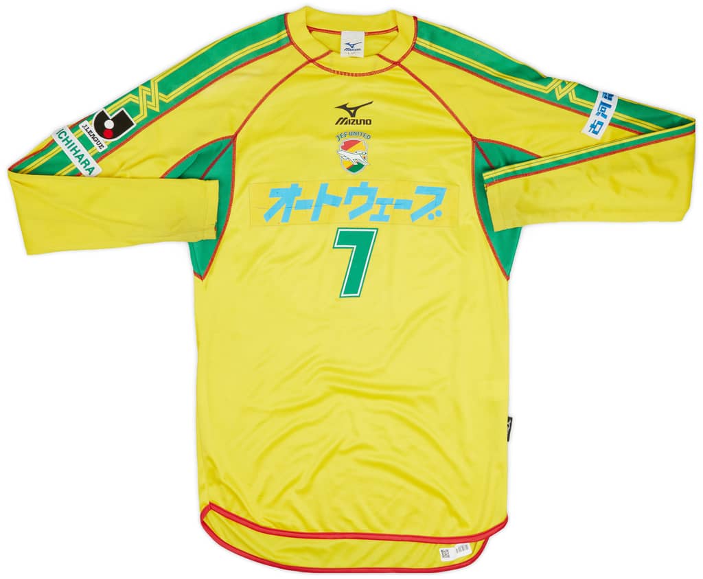2002 JEF United Home L/S Shirt Muto #7 - 7/10 - (L)