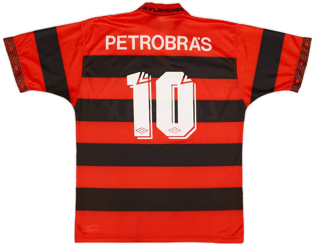 1994-95 Flamengo Centenary Home Shirt #10 - 8/10 - (L)