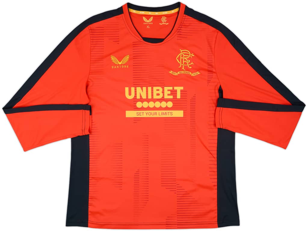 2021-22 Rangers Castore '150 Years Anniversary' Training L/S Shirt - 9/10 - (XL)