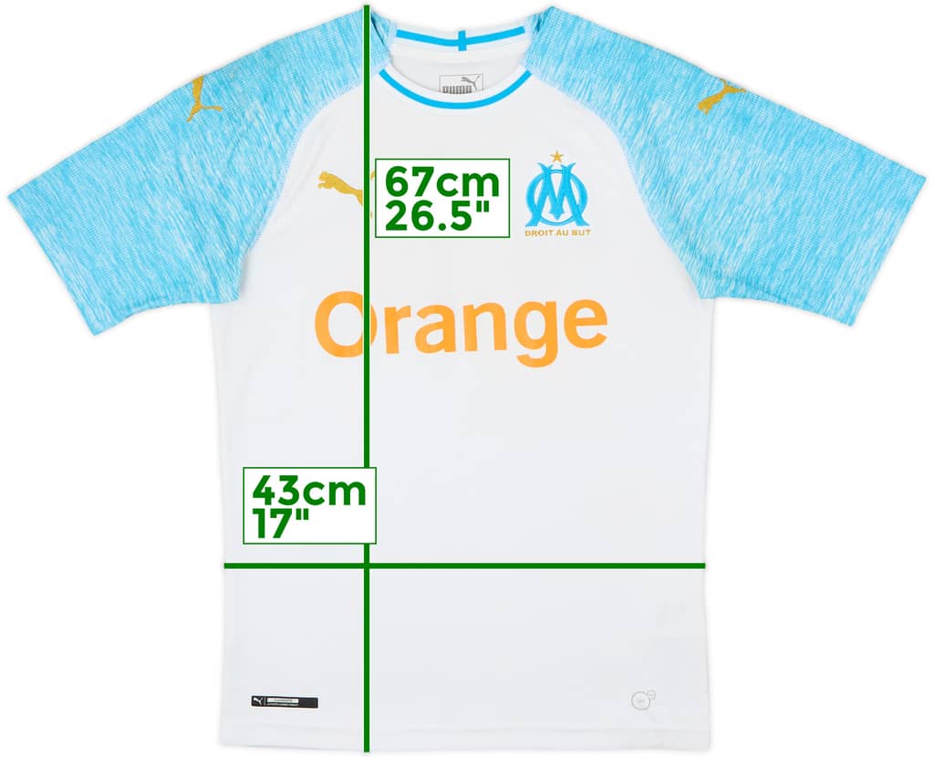 2018-19 Olympique Marseille Home Shirt - 6/10 - (XS)