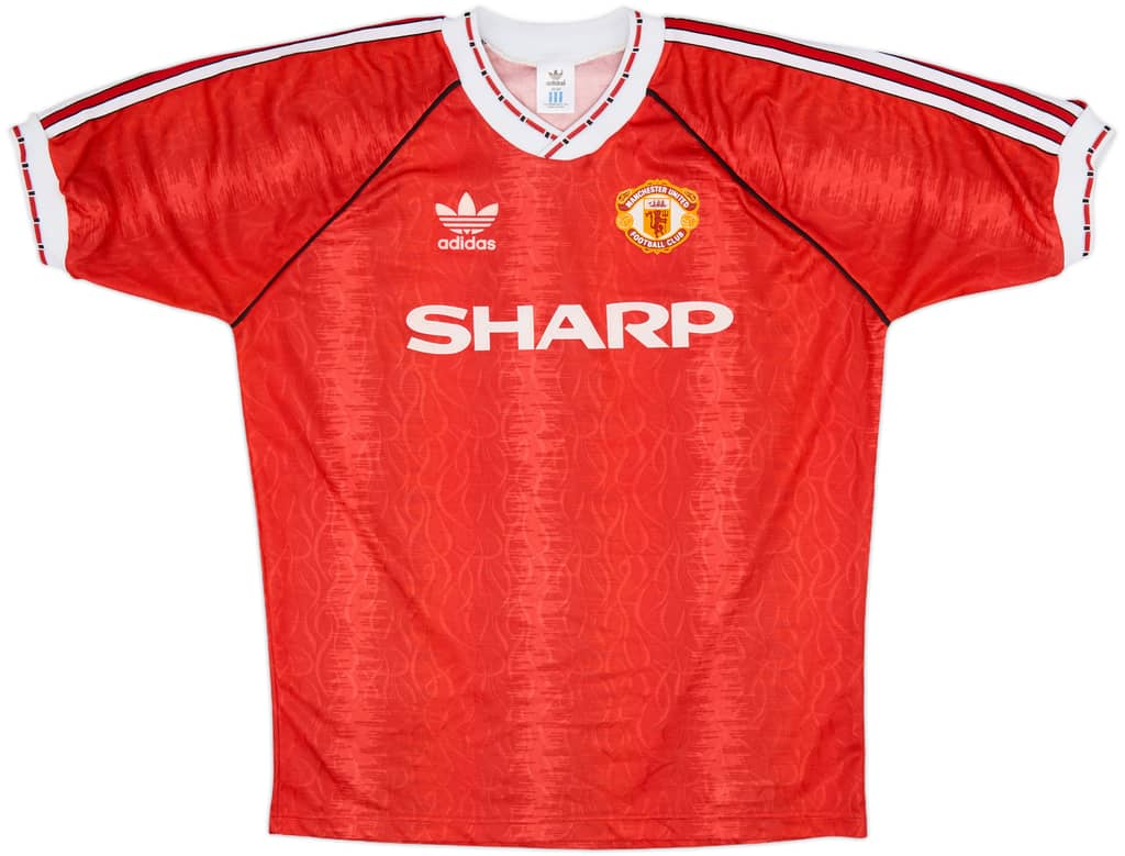 1990-92 Manchester United Home Shirt - 9/10 - (L)