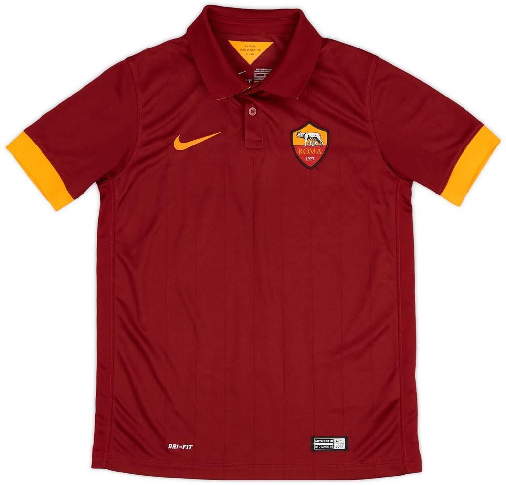 2014-15 Roma Home Shirt - 9/10 - (M.Boys)