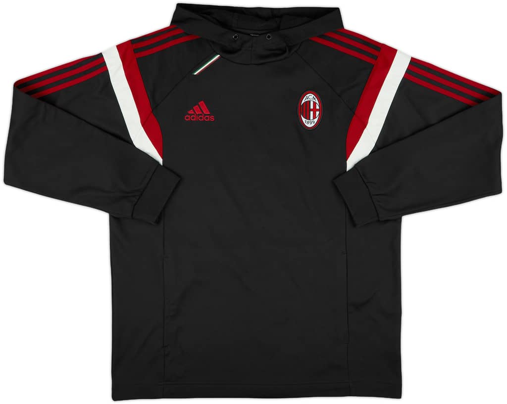 2014-15 AC Milan adidas Hooded Sweat Top - 8/10 - (XL)