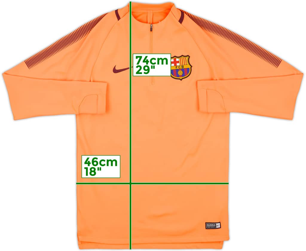 2017-18 Barcelona Nike 1/4 Zip Training Top - 9/10 - (S)