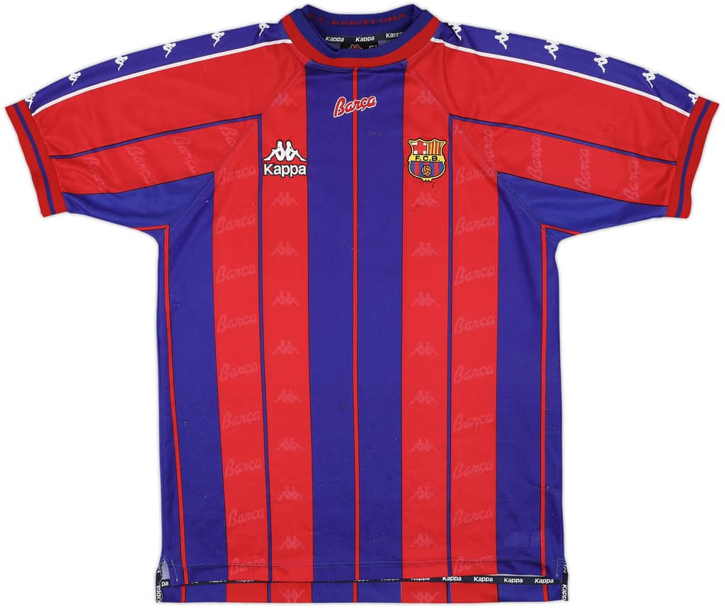 1997-98 Barcelona Home Shirt - 7/10 - (XL)